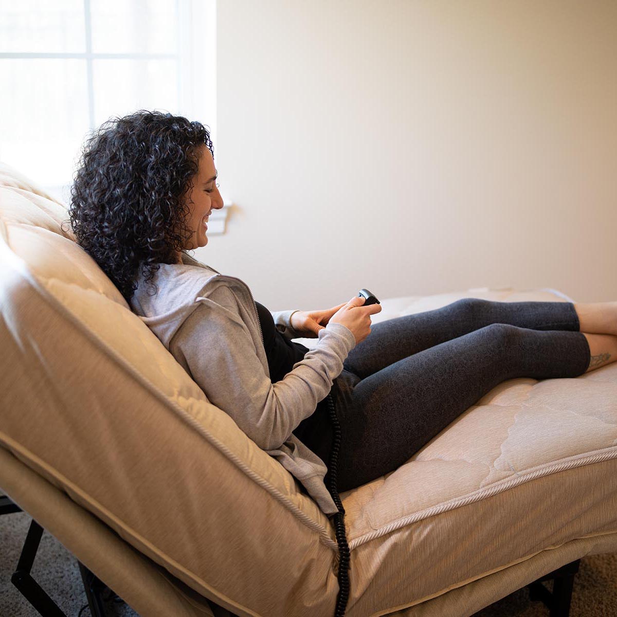 Flexabed Value Flex adjustable bed raised position